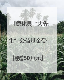 德化县“大先生”公益基金受捐赠50万元