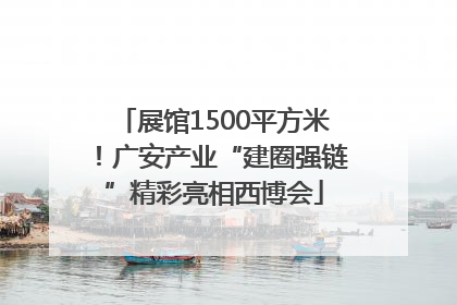 展馆1500平方米！广安产业“建圈强链”精彩亮相西博会