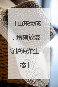 山东荣成：增殖放流守护海洋生态