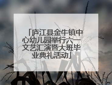 庐江县金牛镇中心幼儿园举行六一文艺汇演暨大班毕业典礼活动