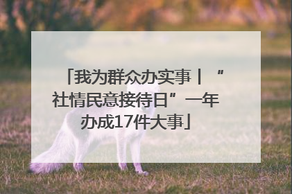 我为群众办实事丨“社情民意接待日”一年办成17件大事