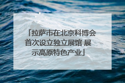 拉萨市在北京科博会首次设立独立展馆 展示高原特色产业