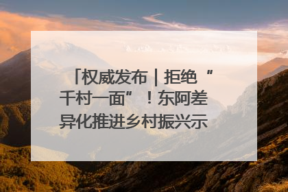 权威发布｜拒绝“千村一面”！东阿差异化推进乡村振兴示范片区建设