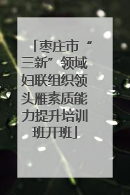 枣庄市“三新”领域妇联组织领头雁素质能力提升培训班开班