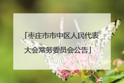 枣庄市市中区人民代表大会常务委员会公告