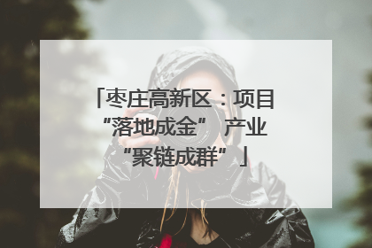 枣庄高新区：项目“落地成金” 产业“聚链成群”