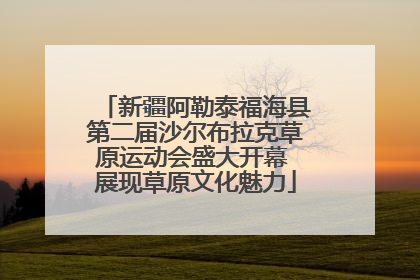 新疆阿勒泰福海县第二届沙尔布拉克草原运动会盛大开幕 展现草原文化魅力