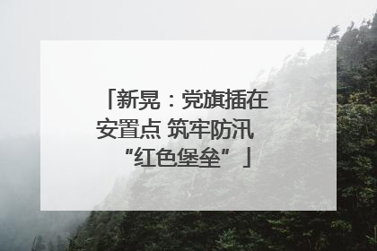 新晃：党旗插在安置点 筑牢防汛“红色堡垒”