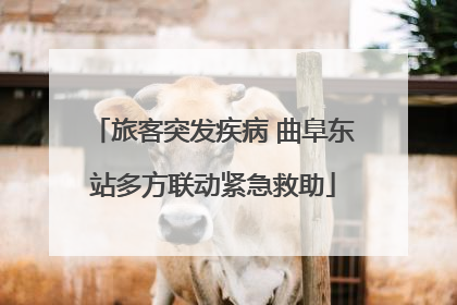 旅客突发疾病 曲阜东站多方联动紧急救助