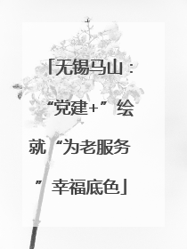 无锡马山：“党建+”绘就“为老服务”幸福底色
