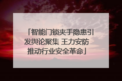 智能门锁夹手隐患引发舆论聚集 王力安防推动行业安全革命