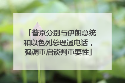 普京分别与伊朗总统和以色列总理通电话，强调重启谈判重要性