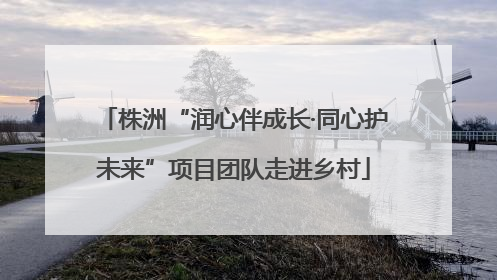 株洲“润心伴成长·同心护未来”项目团队走进乡村