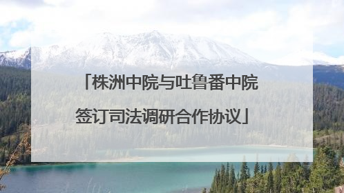 株洲中院与吐鲁番中院签订司法调研合作协议