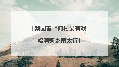 梨园春“俺村最有戏”唱响新乡南太行