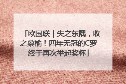 欧国联｜失之东隅，收之桑榆！四年无冠的C罗终于再次举起奖杯