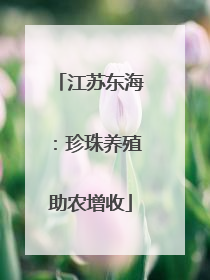 江苏东海：珍珠养殖助农增收