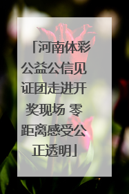 河南体彩公益公信见证团走进开奖现场 零距离感受公正透明