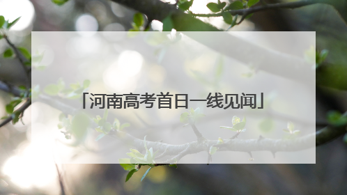 河南高考首日一线见闻