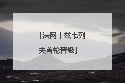 法网丨兹韦列夫首轮晋级