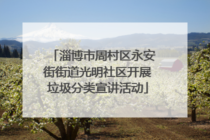 淄博市周村区永安街街道光明社区开展垃圾分类宣讲活动