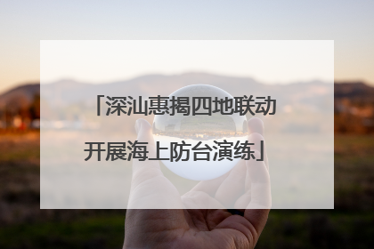 深汕惠揭四地联动开展海上防台演练