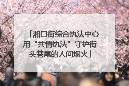 湘口街综合执法中心用“共情执法”守护街头巷尾的人间烟火