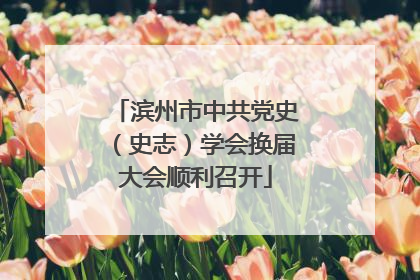 滨州市中共党史（史志）学会换届大会顺利召开