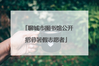 聊城市图书馆公开招募暑假志愿者