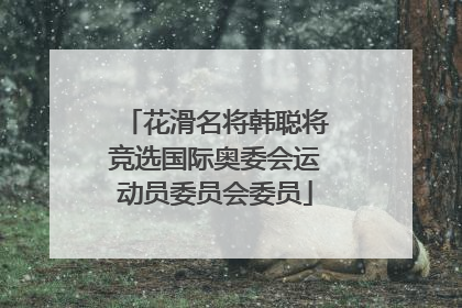 花滑名将韩聪将竞选国际奥委会运动员委员会委员
