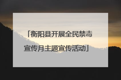衡阳县开展全民禁毒宣传月主题宣传活动