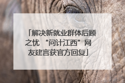 解决新就业群体后顾之忧 “问计江西”网友建言获官方回复