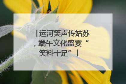 运河笑声传姑苏，端午文化盛宴“笑料十足”