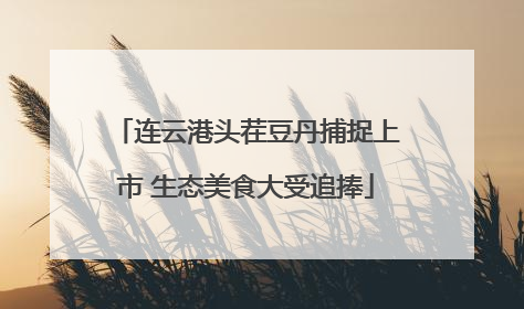 连云港头茬豆丹捕捉上市 生态美食大受追捧