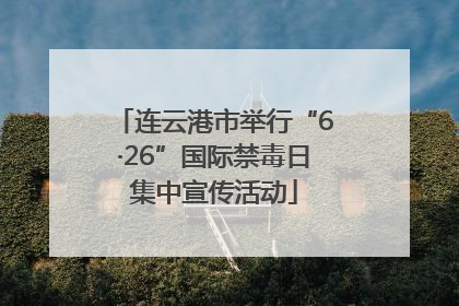 连云港市举行“6·26”国际禁毒日集中宣传活动