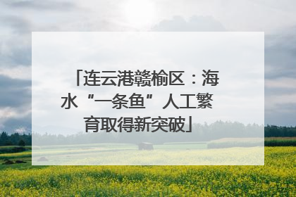 连云港赣榆区：海水“一条鱼”人工繁育取得新突破