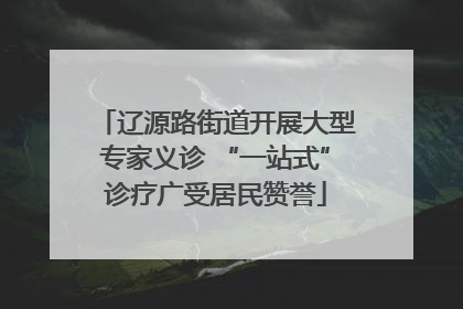 辽源路街道开展大型专家义诊 “一站式”诊疗广受居民赞誉