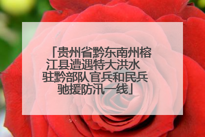 贵州省黔东南州榕江县遭遇特大洪水 驻黔部队官兵和民兵驰援防汛一线
