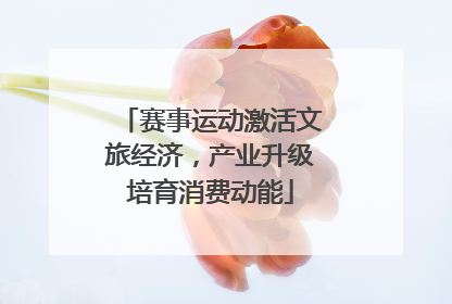 赛事运动激活文旅经济，产业升级培育消费动能