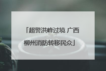 超警洪峰过境 广西柳州消防转移民众