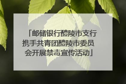 邮储银行醴陵市支行携手共青团醴陵市委员会开展禁毒宣传活动