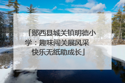 郧西县城关镇明德小学：趣味闯关展风采 快乐无纸助成长