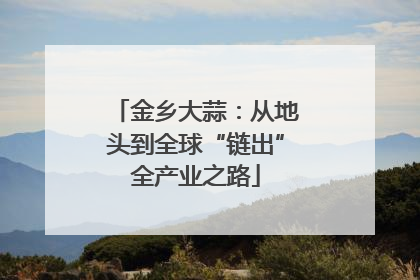 金乡大蒜：从地头到全球“链出”全产业之路