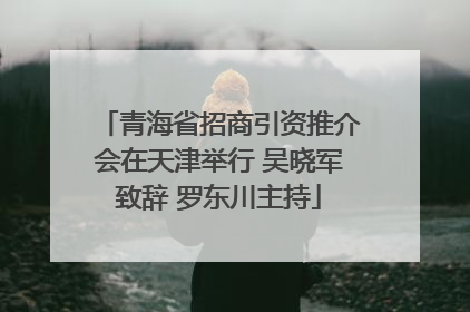 青海省招商引资推介会在天津举行 吴晓军致辞 罗东川主持