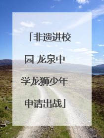 非遗进校园 龙泉中学龙狮少年申请出战