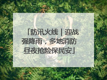 防汛火线｜迎战强降雨，多地消防昼夜抢险保民安