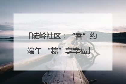 陡岭社区：“香”约端午 “粽”享幸福