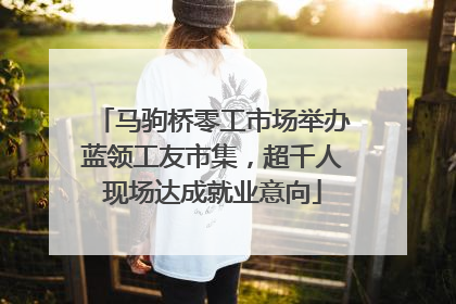 马驹桥零工市场举办蓝领工友市集，超千人现场达成就业意向