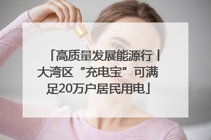高质量发展能源行丨大湾区“充电宝”可满足20万户居民用电