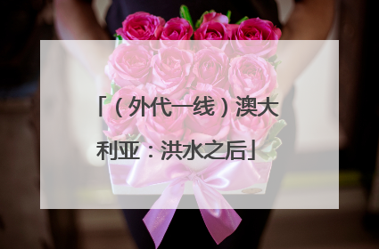 （外代一线）澳大利亚：洪水之后